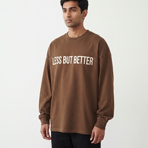 Men's <b>Long</b> Sleeve Printed Tee Casual 100% Cotton Printed Drop Shoulder Tee Oversize Heavyweight 280GSM Ccrew Neck <b>Tshirt</b> Men - Product Image 6