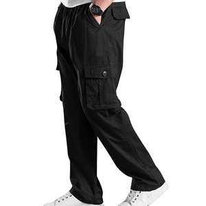 Pantalons cargo personnalisés pour hommes, vente en gros, pantalons de travail décontractés multi-poches, taille élastique, fabricant OEM ODM, marque privée pour hommes - Product Image 6