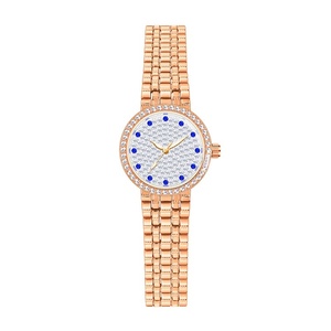 BS New Hot-Selling Fashion Full <b>Diamond</b> Women's <b>Watch</b> Quartz Movement Stainless Steel Band Alloy Case Blue <b>Diamond</b> Dial 30M - Product Image 6