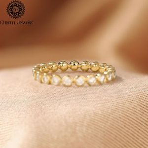 Bague de Fiançailles et d'Éternité Classique pour Femme Charm_Jewells en Or Rose Plaqué Or 18K avec Moissanite Taille Coussin et Sertissage à Griffes IGI - Product Image 2