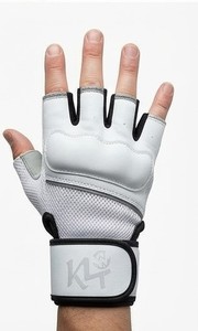 Gants de fitness K4 à demi-doigts en cuir PU avec sangle de poignet réglable pour la musculation et l'entraînement en salle de sport, unisexe - Product Image 5