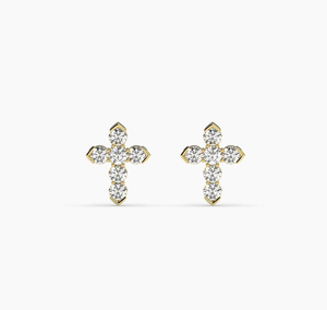 Premium 14KT Yellow Gold Lab Created Diamond <b>Stud</b> <b>Earrings</b> IGI Certified Gold Plated Luxury <b>Fine</b> Jewelry Collection - Product Image 1