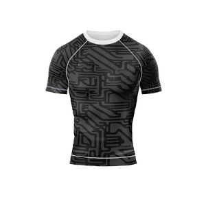 Men’s Long Sleeve Rash Guard UV Protection Compression Swim <b>Shirt</b> - Product Image 2