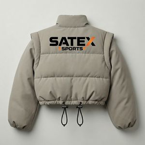 Vestes matelassées personnalisées pour fabricants, style streetwear, à capuche, en nylon imperméable, chaudes, respirantes, coupe-vent, pour l'automne - Product Image 4