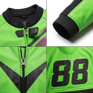 Combinaison de course moto professionnelle pré-coupée, aérodynamique, certifiée CE, avec logo avant, en cuir de kangourou, une pièce, pour piste, personnalisable OEM - Product Image 4