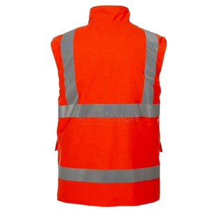 Chaqueta de plumón negra ligera y empacable para hombre, nuevo estilo, ropa de trabajo de invierno, chaleco reflectante, chaleco acolchado, logotipo personalizado acolchado - Product Image 4