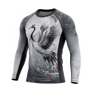 T-shirt de compression unisexe MMA Rash Guard personnalisé pour homme, manches longues, respirant - Product Image 6