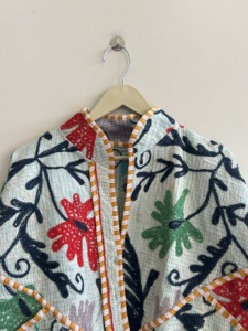 Handmade Vintage Suzani Embroidery <b>Jacket</b> For Women's Boho Ethnic <b>Jacket</b> Coat Gift For Her Bohemian Street Style Coat - Product Image 6