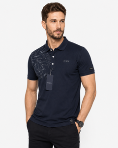 F2 WIN T-shirt décontracté pour homme, bleu marine uni, à manches courtes, en coton tricoté, séchage rapide, respirant, coupe classique, OEM 2026 - Product Image 4