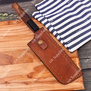 Hand Forged Stainless Steel Vintage Japanese Naikiri Kitchen Chef <b>Knife</b> Rosewood Handle 7-inch Blade Leather <b>Sheath</b> Best - Product Image 6