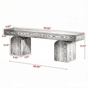 Panca Classica Solida per Corridoio, Accessorio Perfetto per Arredamento Camera da Letto - Product Image 3