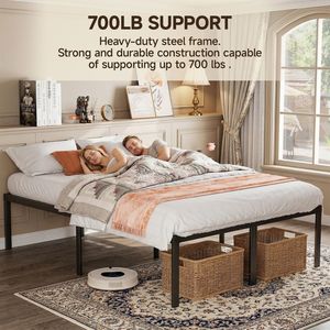Base de Cama King Size de Metal Resistente con Almacenamiento y Soporte de Láminas de Acero, Color Negro - Product Image 3