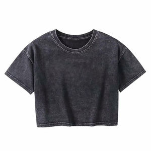 T-shirt court respirant 100 % coton, col rond, délavé à l'acide, 220 g - Product Image 2