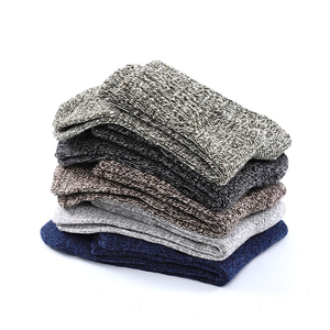 Unisex Thick Knitted 100 Percent <b>Wool</b> Crew <b>Socks</b> Thermal Cozy Winter Mid Calf Seamless Business Custom Logo Daily Use - Product Image 2