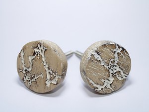Handmade <b>Rustic</b> Mango Wood <b>Cabinet</b> Knobs with White Resin Inlay | Decorative Distressed Furniture Pulls | Vintage Style Round Wo - Product Image 2