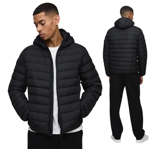 Veste matelassée en vinyle brillant tendance pour homme, style urbain, vente chaude, fabrication sur mesure en gros - Product Image 1