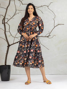 New Arrivals Elegance High Slit Formal Party Evening Dresses Dinner Dresses Women <b>Three</b> Quarter Sleeves Midi Length For Women - Product Image 4