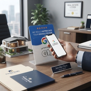 Tarjeta de Membresía NFC Google Mini Tag, Exhibidor Acrílico de Mesa, Letrero para Escanear y Revisar, para Restaurantes, Cafeterías, Comercios Minoristas, Negocios - Product Image 2