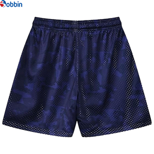 Shorts en maille confortables pour hommes, personnalisables, couleur unie, polyester, sublimation, pour la course et la gym - Product Image 2