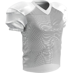 Maillot de football américain pour homme à col en V et manches courtes, respirant, en maille, ajusté, couleur unie, vêtements de sport - Product Image 1