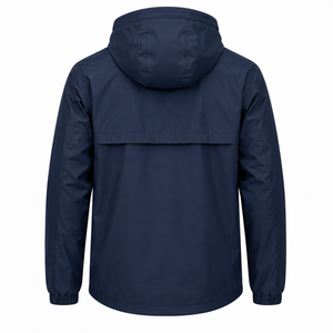 Chaqueta Impermeable de Alta Calidad para Hombre, con Capucha y Cremallera Completa, Cortavientos de Softshell para Exteriores, Color Sólido - Product Image 2