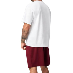 Men's Custom Breathable Polyester/Cotton Summer Tank Top Matching Shorts Set Elastic Waist Loose Fit Crew Neck Sublimation - Product Image 5