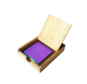 Storage <b>Memo</b> <b>Pad</b> Wood Dish Holder <b>Pad</b> Index Wood Cards Holder Office Desktop Black Walnut Card Holder Solid Wood Notepad Box - Product Image 1