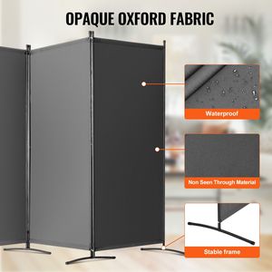 Divisorio per Stanza a 3 Pannelli dal Design Semplice, Schermo Portatile Autoportante per Privacy, Separatore Pieghevole per Ambienti - Product Image 3