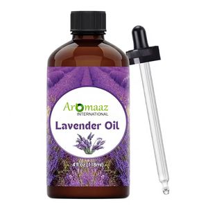 Huile Essentielle de Lavande Aromaaz International 120 ml 100% Pure Naturelle Distillée à la Vapeur Florale pour Diffuseurs Peau Cheveux - Product Image 1