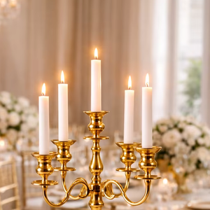 Porte-bougie multi-bras, support pour bougies coniques, centre de table décoratif, candélabre de table - Product Image 5