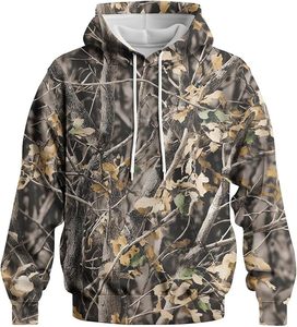 Sudadera con Capucha Clásica de Caza para Hombre, Mezcla de Algodón/Poliéster, Camuflaje RT EDGE - Product Image 6