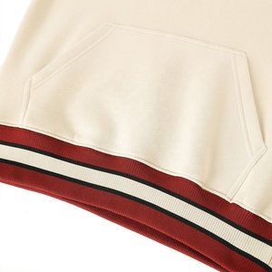 Sorority Women's Cream Crew Neck Sweatshirt With Red And <b>Black</b> Stripes <b>Long</b> Sleeve Knitted Cotton Casual <b>Top</b> With Pockets - Product Image 4
