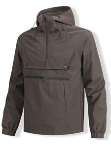 2026 High Quality <b>Men's</b> Loose Design Custom Logo <b>Pullover</b> Hoodies With Half Zip-up Closure Plain <b>Pullover</b> Quarter Zip Hoodies - Product Image 4