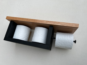 Modern Wood <b>Wall</b> <b>Mounted</b> <b>Toilet</b> Paper <b>Holder</b> Bathroom Storage Rack Decorative Item - Product Image 6
