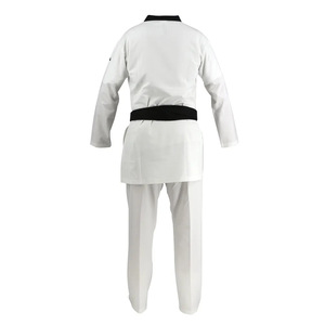 Uniformes de Taekwondo DoBok Azules Acanalados Ligeros con Bordado de Logotipo Personalizado para Niños, Mujeres y Hombres - Product Image 2