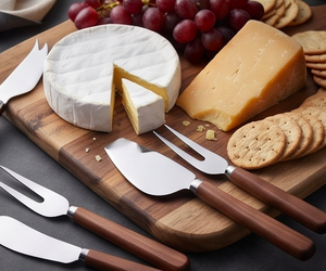 Modern <b>Cheese</b> <b>Knife</b> <b>Set</b> Stainless Steel Blades Wood Handles Durable Kitchen Utensils For <b>Cheese</b> Serving Use And Hotel Use - Product Image 6