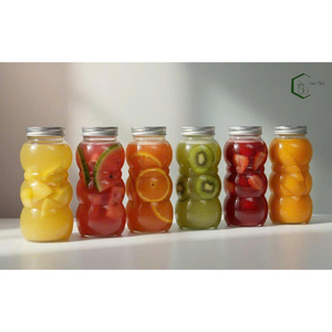 500ml Snowman Shape PET <b>Plastic</b> <b>Jar</b> with Aluminum Screw Lid OEM Food Packaging for Snacks Candy Nuts Made in Vietnam - Product Image 3