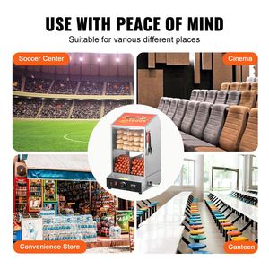 Cuiseur vapeur à hot-dog électrique commercial à 2 niveaux avec chauffe-chignon Capacité de 39QT Portes coulissantes Unité de réchauffement et de maintien - Product Image 6