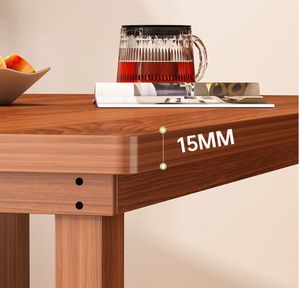 Solid Wood Modern Minimalist Rectangle Dining <b>Table</b> with Box Frame <b>Legs</b> and 4 Matching Chairs for Dining Room Hotel Apartment - Product Image 4