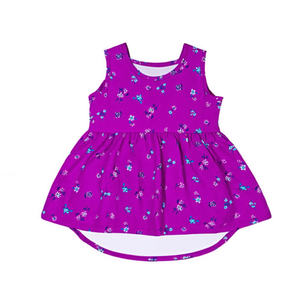 Stylish Sleeveless Girls Casual Dress Modern Design Floral Cotton Blend Fabric Breathable Lightweight A-Line Silhouette Perfect - Product Image 3