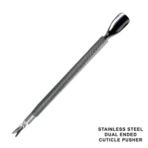 Empujador de Cutículas de Acero Inoxidable, Herramienta Profesional de Belleza con Punta Curva para Esmalte de Gel - Product Image 1