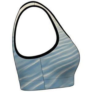 Summer Gym Women's Striped Racerback Sports Bra Scoop Neck Medium Support Breathable Spandex Polyester Yoga <b>Top</b> Seamless Design - Product Image 3