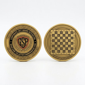 Pièce de défi Échecs Chevalier |   Médaille commémorative du tournoi |   Logo personnalisé en zinc plaqué or |   Couleur et taille personnalisées |   Récompense événementielle - Product Image 2