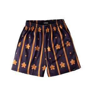 Pantalones cortos deportivos de malla de poliéster de moda con estampado de sublimación personalizables, cintura alta, antiarrugas, secado rápido, venta al por mayor con logotipo personalizado - Product Image 1
