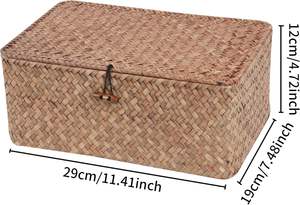 Wholesale Seagrass Storage Box <b>Rectangular</b> Multipurpose Organizer for Living Room and Home Storage Made by KingCraftViet - Product Image 2