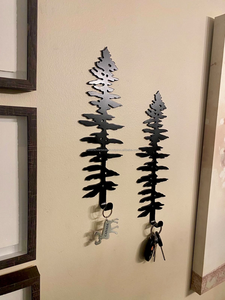 Porte-clés mural moderne en métal peint, design arbre, pour entrée, support de rangement domestique durable de haute qualité - Product Image 4