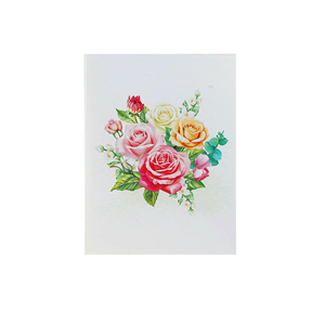Tarjeta de Felicitación 3D Pop-Up con Rosa Floreciente, Hecha a Mano, Romántica, de Papel, para Regalo, Venta al Por Mayor - Product Image 2