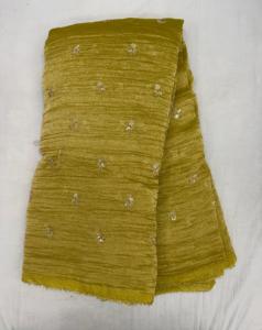 Tissu brodé effet froissé pour travaux semi-artisanaux - Product Image 6