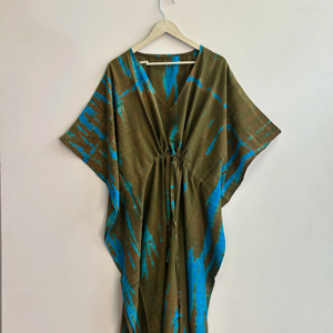 Caftán de Seda Reciclada Surtido, Vestido Maxi Vintage para Mujer, Vestido de Lujo Estilo Bohemio - Product Image 1