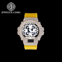 Reloj de Lujo de Excelente Calidad con Correa de Goma Amarilla Mossinate y Diamantes, para Uso Casual, Deportivo y al Aire Libre, Disponible a un Precio Accesible